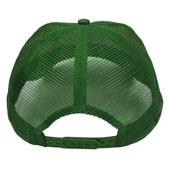 John Deere Hat Green White Mesh Trucker Cap Snapback Leaping Deer Logo Farm NWOT - Picture 3 of 5